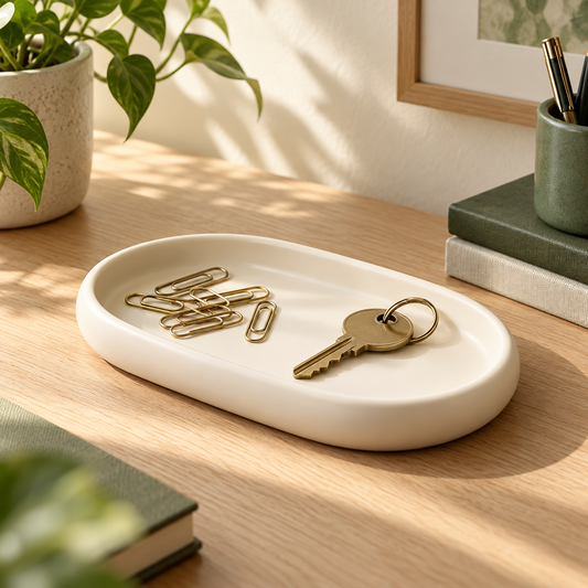 Nest Catchall Tray — concept visualization; styling accessories excluded